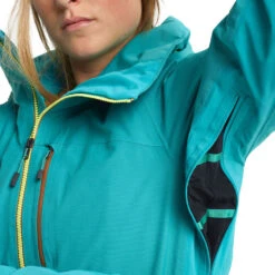 Burton [ak] Gore-Tex Embark Snowboardjacke Green-Blue Slate Damen -Skiausrüstungs Geschäft burton ak embark gore tex 10010106 400 green blue slate 03 gross