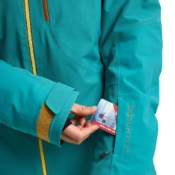 Burton [ak] Gore-Tex Embark Snowboardjacke Green-Blue Slate Damen -Skiausrüstungs Geschäft burton ak embark gore tex 10010106 400 green blue slate 04 gross