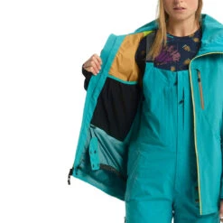 Burton [ak] Gore-Tex Embark Snowboardjacke Green-Blue Slate Damen -Skiausrüstungs Geschäft burton ak embark gore tex 10010106 400 green blue slate 05 gross