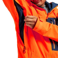 Burton [ak] Gore-Tex Cyclic Schneejacke Clownfish Orange/Dress Blue Herren -Skiausrüstungs Geschäft burton ak gore tex cyclic jacket 10002108802 02 gross