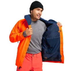 Burton [ak] Gore-Tex Cyclic Schneejacke Clownfish Orange/Dress Blue Herren -Skiausrüstungs Geschäft burton ak gore tex cyclic jacket 10002108802 04 gross
