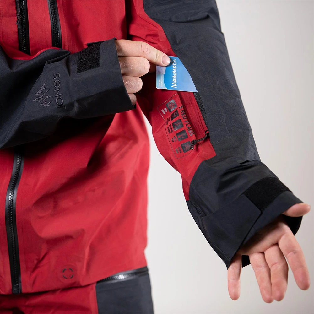 Jones Shralpinist 3L Gore-Tex Pro Schneejacke Safety Red Herren 10 Jones Shralpinist 3L Gore-Tex Pro Schneejacke Safety Red Herren – Bild 8