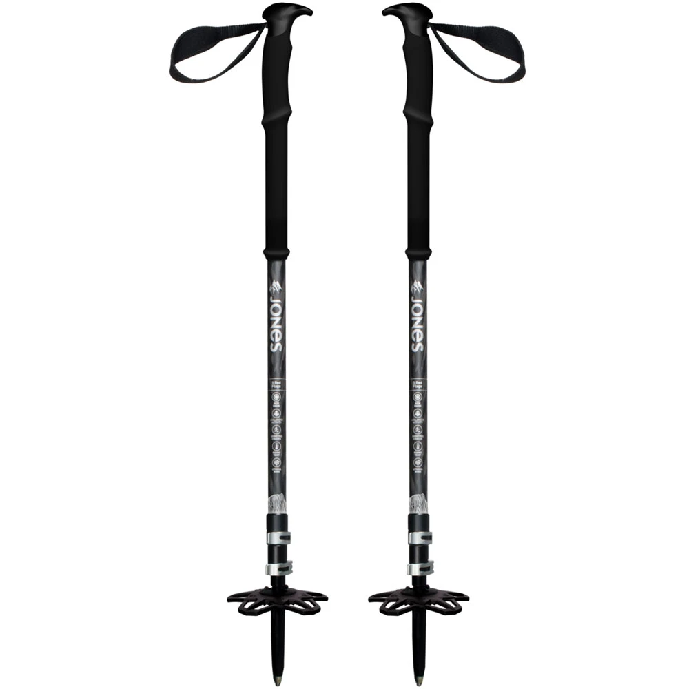 Jones Talon Pro Carbon-Teleskopstöcke Black Damen, Herren 2 Jones Talon Pro Carbon-Teleskopstöcke Black Damen, Herren