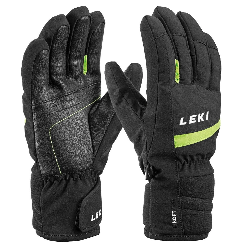 Leki Max Junior Kinderhandschuhe Black/Lime Kinder 3 Leki Max Junior Kinderhandschuhe Black/Lime Kinder