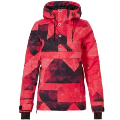 Rehall Frida-R Skijacke Graphic Mountains Red/Pink Damen -Skiausrüstungs Geschäft rehall frida 60075 5003 03 grossuZgkmO0bMrDg9