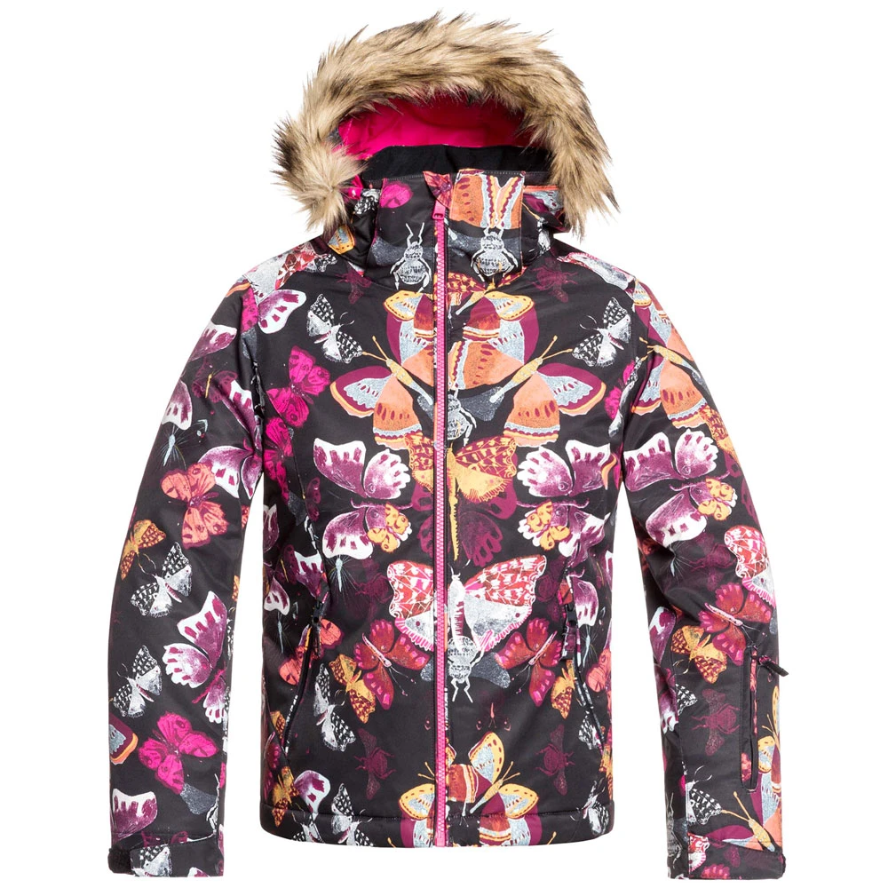 Roxy Jet Ski Skijacke True Black Butterfly Kinder 3 Roxy Jet Ski Skijacke True Black Butterfly Kinder