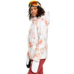 Roxy Jetty Skijacke Bright White Tenderness Damen -Skiausrüstungs Geschäft roxy jetty block erjtj03354 wbb2 white 01 grosskR1HfML6hVl6j