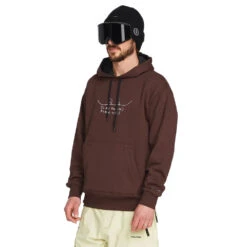 Volcom D.I. Fleece Hoodie Brown Herren -Skiausrüstungs Geschäft volcom di fleece g4152304 brn 02 gross
